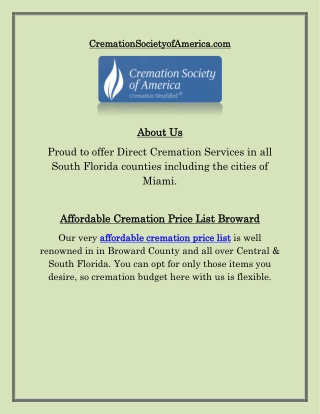 Affordable Cremation