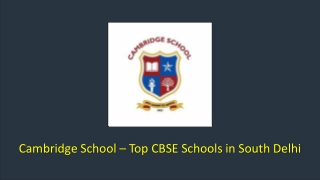 Top CBSE Schools in South Delhi