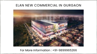 Elan new commercial in Gurgaon with assured returns, Elan new commercial in Gurg