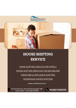 House Shifting Services in HSR