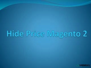 Get Hide Price Magento 2 From Webiators