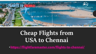 Cheap Flights from USA to Chennai