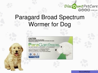 Paragard Wormer For Dogs - Cheap Paragard Broad Spectrum Wormer for Dogs
