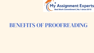 BENEFITS OF PROOFREADING (PPT)