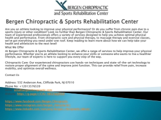 Bergen Chiropractic & Sports Rehabilitation Center