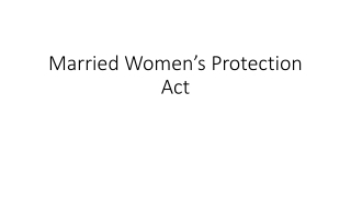 Married Women’s Protection Act