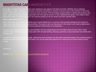 BrightStar Care Manchester