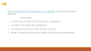 pmp certification in gurgaon - knowledgewoods