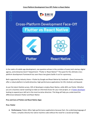 Decoding Cross-Platform Development: Flutter vs. React Native Face-Off