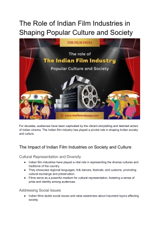 The Role of Indian Film Industries in Shaping Popular Culture and Society.docx