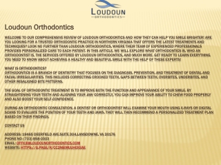 Loudoun Orthodontics