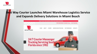 Miami Warehouse Logistics - Best Way Courier