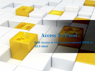 Access 2 Excel Easily Convert MDB to Excel