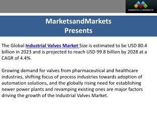 Market Analysis: Industrial Valves Sector to Reach $99.8 Billion by 2028