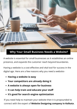 Why Your Small Business Needs a Website