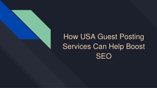 USA Guest Posting Services