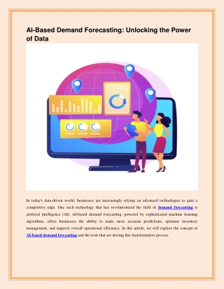 AI-Based Demand Forecasting: Unlocking the Power of Data