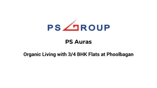 Organic Living with 3_4 BHK Flats at Phoolbagan