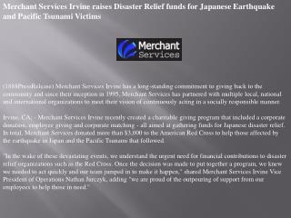 merchant services irvine raises disaster relief funds for ja