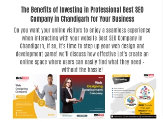 The Benefits of Investing in Professional Best SEO Company in Chandigarh for Your Business