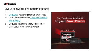 _Livguard Inverter and Battery Features