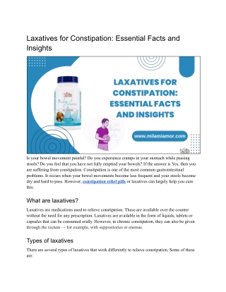 Laxatives for Constipation_ Essential Facts and Insights
