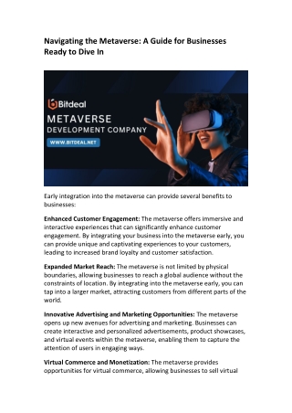 How Early Metaverse Adpotion Helps Your Business