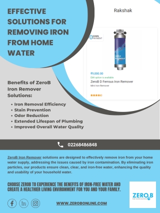 Effective Solutions for Removing Iron from Home Water