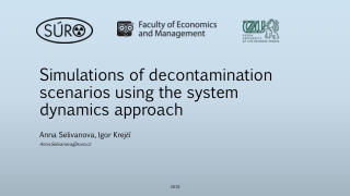 Simulations of decontamination scenarios using the system dynamics approach