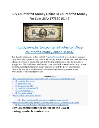 Buy Counterfeit Money Online in Counterfeit Money For Sale USA 17753015149