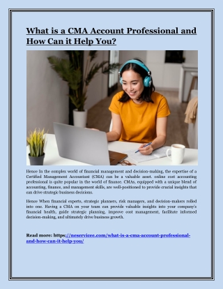 What is a CMA Account Professional and How Can it Help You