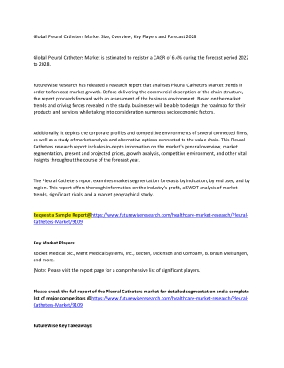 Pleural Catheters Market
