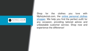 Online Personal Clothes Shopper Mpfstyleclub.com