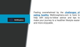 Challenges Of Eating Healthy  Wellmosphere.com