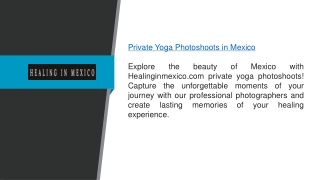 Private Yoga Photoshoots In Mexico Healinginmexico.com