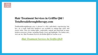 Hair Treatment Services in Griffin Qld  Totalbreakthroughtherapy.com