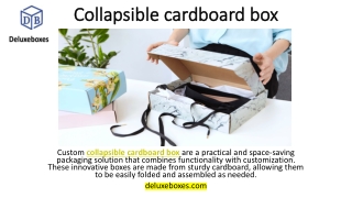 Collapsible cardboard box