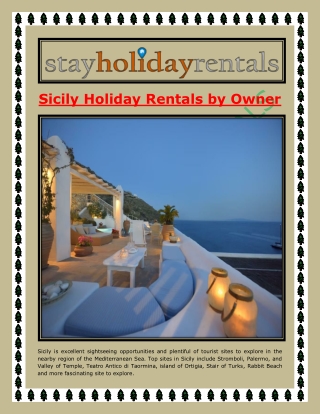 Sicily Holiday Rentals by Owner