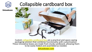 Collapsible cardboard box