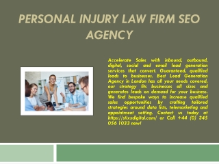 Personal Injury Law Firm SEO Agency