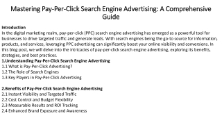 Mastering Pay-Per-Click Search Engine Advertising