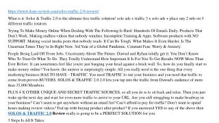 SOLOS & TRAFFIC 2.0 Review