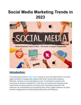 Social Media Marketing Trends in 2023