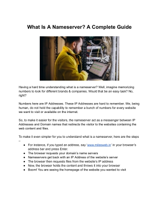 What Is A Nameserver_ A Complete Guide