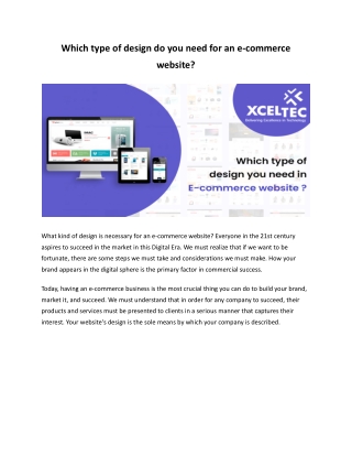 Which type of design do you need for an e-commerce website_