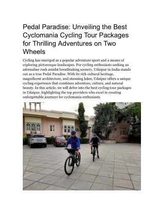 cyclomania