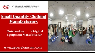 Small Quantity Clothing Manufacturers