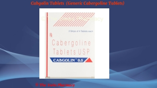 Cabgolin Tablets (Generic Cabergoline Tablets)