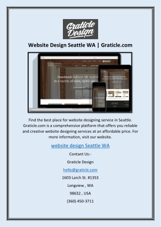 Website Design Seattle WA | Graticle.com