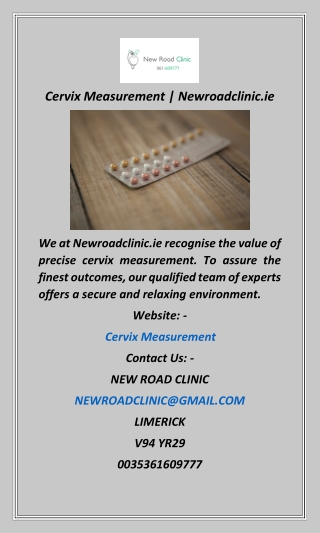 Cervix Measurement  Newroadclinic.ie